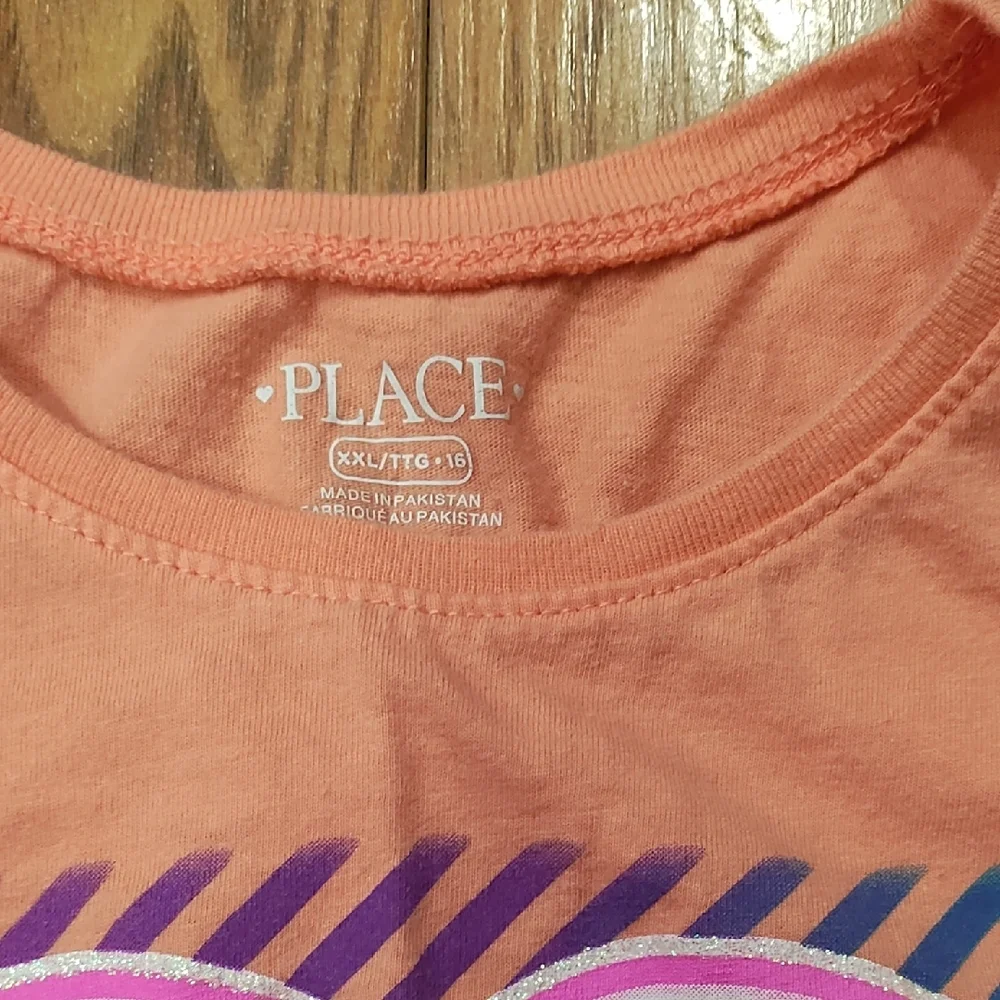 The Children's Place Peach Love Heart Tee